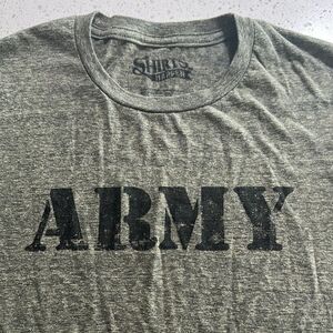 Army Print Men's Tee - Heather Gray